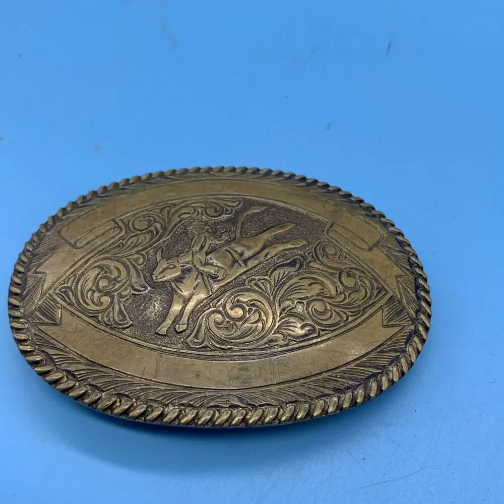 Vintage Bullrider Belt Buckle (LG-13)